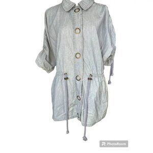 Amx jacket color  light weight ‎ color blue size Large denim  vintage